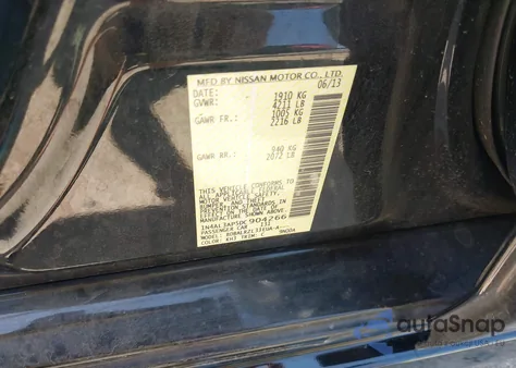 2013 Nissan Altima 2.5 from USA, damaged, VIN 1N4AL3AP5DC904266